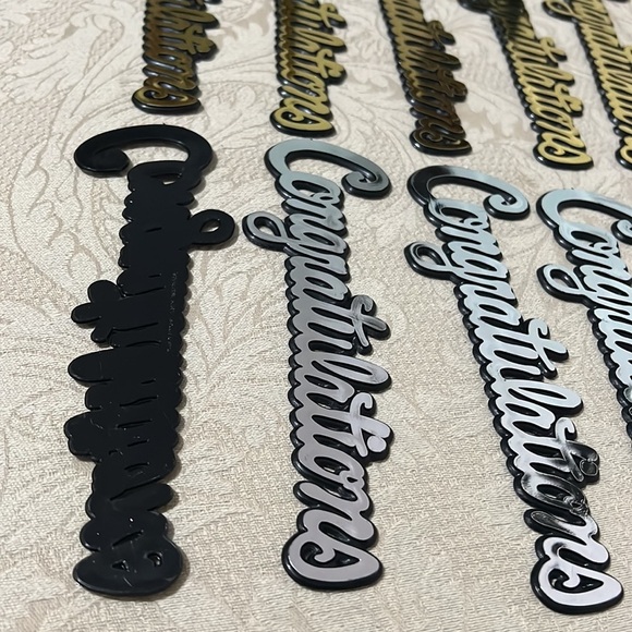 Congratulations 10 piece cake topper decoration piece for anything cake - Picture 7 of 10